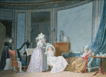 Treffen in einem Salon, 1790